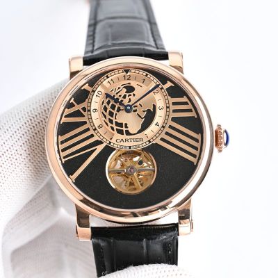 SJ Factory rotonde de Cartier Watch Stainless Steel Automatic Movement 45*13MM Rose Gold Case Watch